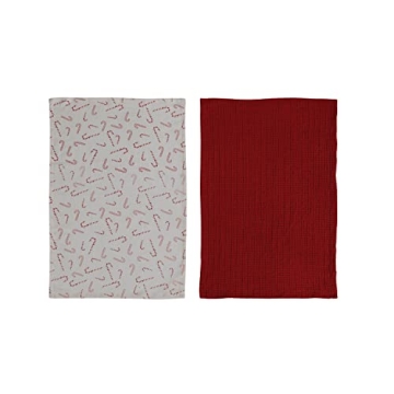 Creative Co-Op Cotton Tea Towels Set - Cozy Winter Edition