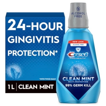 Crest Pro-Health Multi-Protection Mouthwash - 99% Germ Kill, Alcohol-Free, 1L