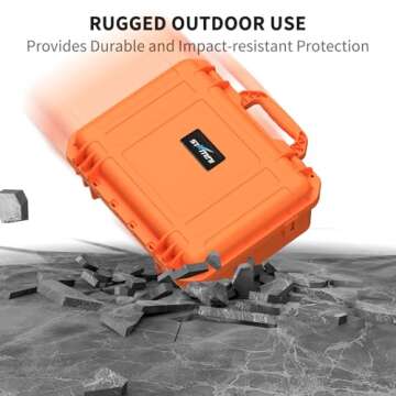 Zeroffi Starlink Mini Case, Portable Protective Carrying Case for Starlink Mini and Accessories, IP67 Waterproof Travel Case with Secure Lock, Orange
