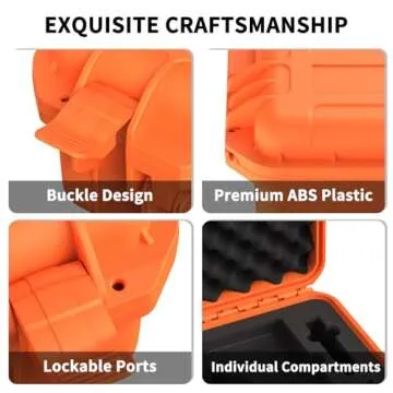 Zeroffi Starlink Mini Case, Portable Protective Carrying Case for Starlink Mini and Accessories, IP67 Waterproof Travel Case with Secure Lock, Orange