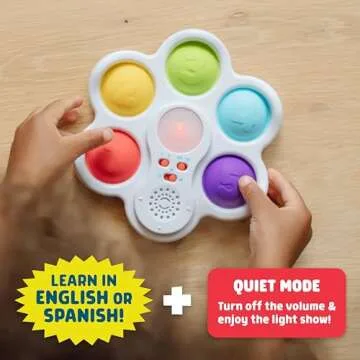 Chuckle & Roar - Pop It! and Learn - Educational and Electronic Popping Toy - Learn Numbers & Letters in Spanish or English - Great for Ages 6 Months to 2 Years