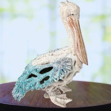 Corner Merchant Pelican Statue Coastal Decor 13 3/4 Inches
