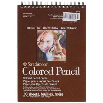 Premium Strathmore Colored Pencil Pad - 30 Sheets for Artists