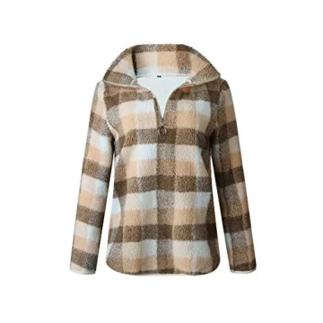 Angashion Women's Cozy Fleece Pullover Sweatshirt