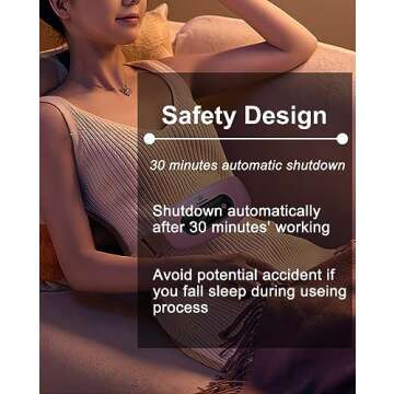 Electric Heating Pad, Portable Cordless Menstrual Heating Pad with 4 Heat Levels and 4 Massage Modes, Fast Large Heating Belly Wrap Belt for Cramps, Back Pain Relief Gifts for Women Girls Her (Pink)