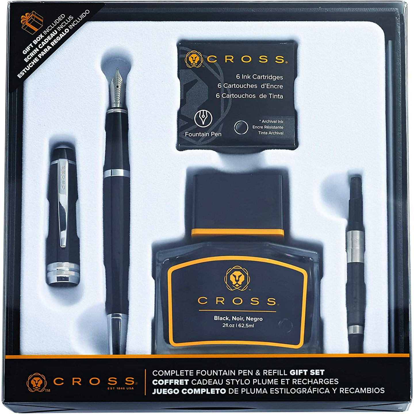 Cross Bailey Lacquer Fountain Pen Set - Elegant Designs