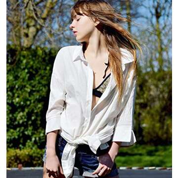 Stylish Auxo Women’s Plus Size 3/4 Sleeve Beach Cover Up