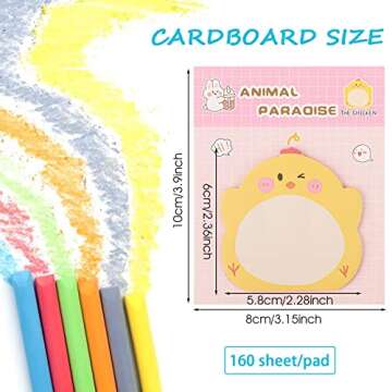 cobee Cute Animal Sticky Notes, 8 Pack Kawaii Animal Self-Stick Notes Cartoon Markers Flags Cute Shapes Self-Stick Memo Pads Students Home Office Roommates Gifts Tab Supplies 160 Sheets