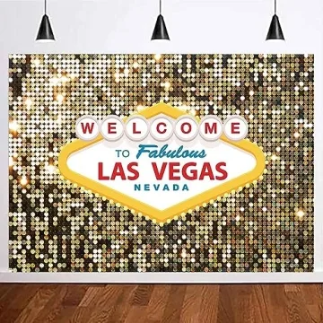 MAQTT 7X5FT Las Vegas Backdrop for Glamorous Events