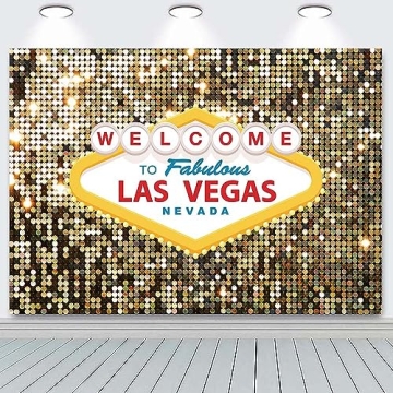 MAQTT 7X5FT Las Vegas Backdrop for Glamorous Events