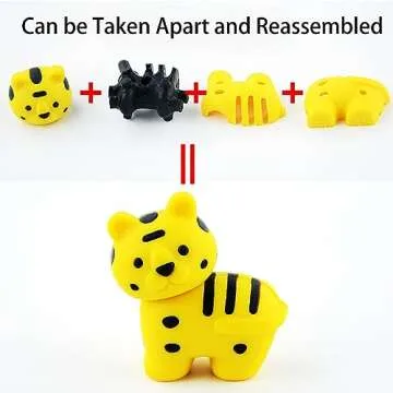 URSKYTOUS 60 Animal Erasers - Fun Desk Pets for Kids