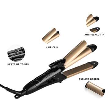 2 in 1 Mini Flat Iron and Curling Iron for Travel