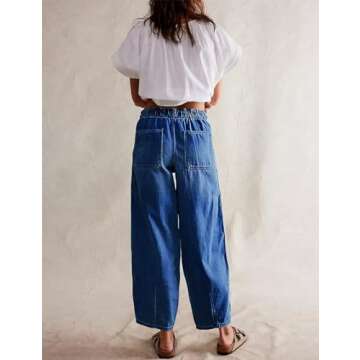 Shop EZAPINE Women’s Vintage Wide Leg Jeans for Comfort
