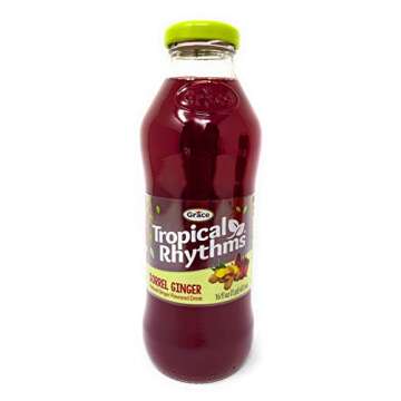 Grace Tropical Rhythms Sorrel Ginger Jamaican Fruit Juice 16oz, 6 Pack