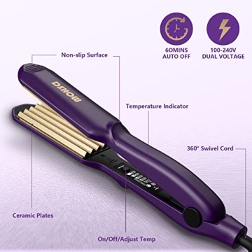 DSHOW Titanium Ceramic Hair Crimper Volumizing Styling Tool