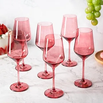 Elegant Red Rose Wine Glass Set of 6 for All Occasions