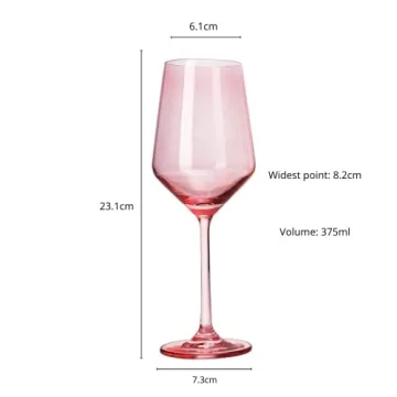 Elegant Red Rose Wine Glass Set of 6 for All Occasions