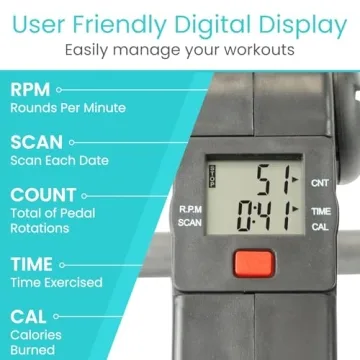 Vive Folding Pedal Exerciser for Home and Office Fitness