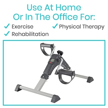 Vive Folding Pedal Exerciser for Home and Office Fitness