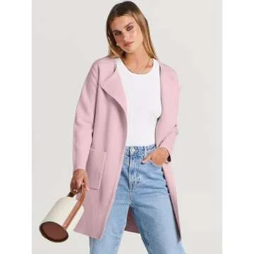 ANRABESS Women's Open Front Knit Cardigan for Fall