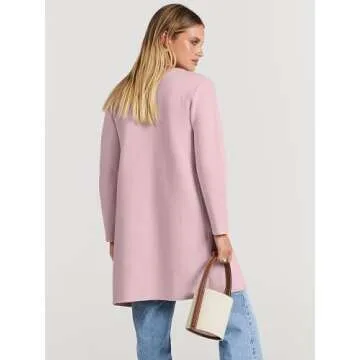 ANRABESS Women's Open Front Knit Cardigan for Fall
