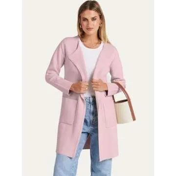 ANRABESS Women's Open Front Knit Cardigan for Fall
