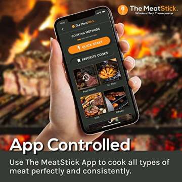 MeatStick Mini X Set | Wireless Meat Thermometer with Bluetooth | for Kitchen, Air Fryer, Deep Frying, Oven, Sous Vide, BBQ, Grill, Rotisserie | Limited Range
