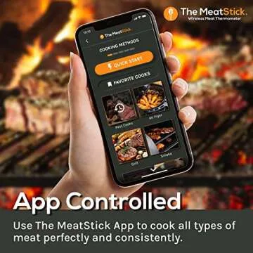 MeatStick Mini X Set | Wireless Meat Thermometer with Bluetooth | for Kitchen, Air Fryer, Deep Frying, Oven, Sous Vide, BBQ, Grill, Rotisserie | Limited Range