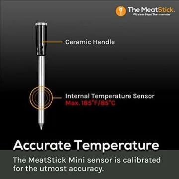 MeatStick Mini X Set | Wireless Meat Thermometer with Bluetooth | for Kitchen, Air Fryer, Deep Frying, Oven, Sous Vide, BBQ, Grill, Rotisserie | Limited Range