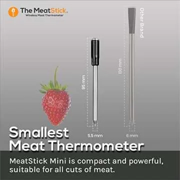 MeatStick Mini X Set | Wireless Meat Thermometer with Bluetooth | for Kitchen, Air Fryer, Deep Frying, Oven, Sous Vide, BBQ, Grill, Rotisserie | Limited Range
