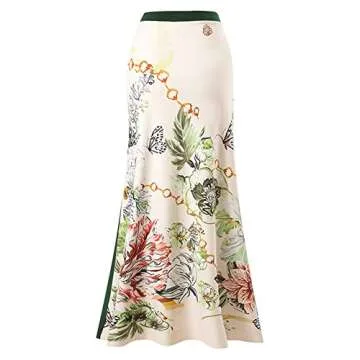 Women's One Piece Swimsuit with Cover up Beach Skirt Floral Print Swimsuit Bathing Suit Ruffle One Shoulder Monokini Swimwear Sarong Coverups Two Piece Bikini Set Beachwear Green Floral - Ruffle M