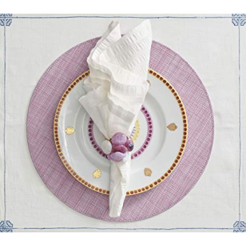 Kim Seybert Sea Stone Napkin Rings Lilac Set of 4