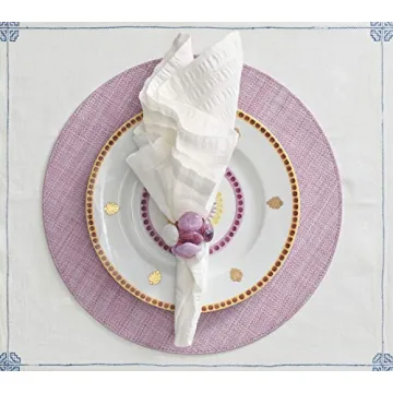Kim Seybert Sea Stone Napkin Rings Lilac Set of 4