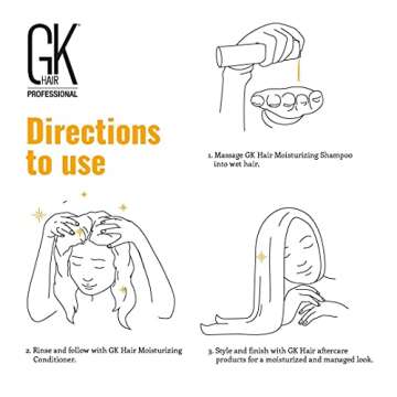 GK HAIR Balancing Conditioner and Moisturizing Shampoo (300ml) for Color Treated, Dry, Damaged, Curl...