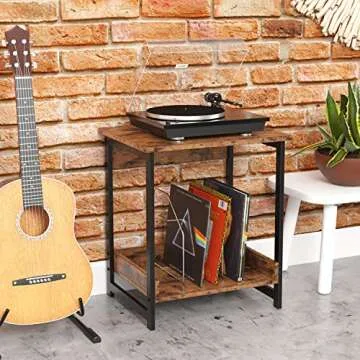 IRONCK End Table, 20 Inch Side Tables, Easy Assembly, Wood Nightstand for Bedroom and Living Room, Stable and Sturdy, Vintage Brown