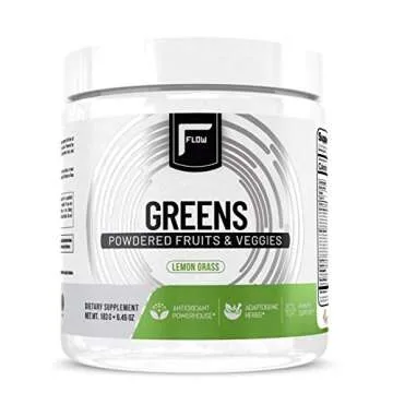 Flow Supplements Greens Powdered Fruits and Veggies Lemon Grass - 6.45 oz.