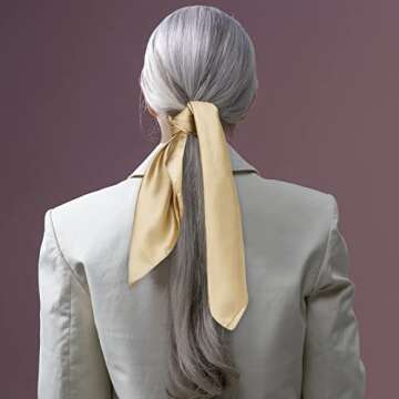 TopTie 23 Inch Square Satin Scarf, Handkerchief Bandana, Head Scarf Neck Gaiter - Royal Blue