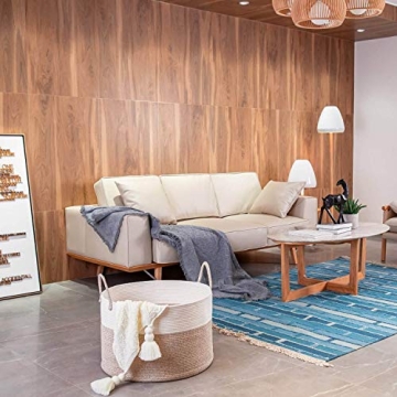 MINTWOOD Large Cotton Rope Blanket Storage Basket - 22x14