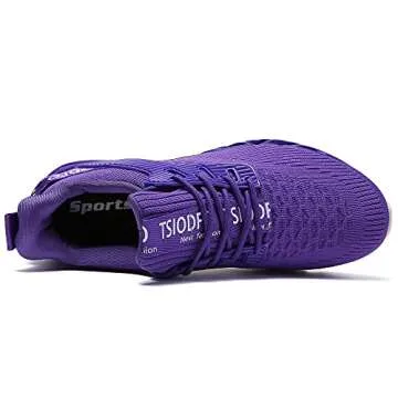 Ezkrwxn Purple Women Athletic Shoes for Fitness and Style
