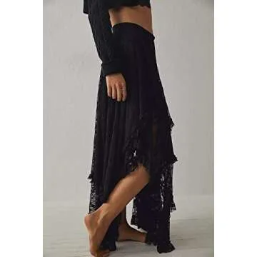 R.Vivimos Women's Lace Long Skirt - Beach Ready Elegance