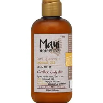 Maui Moisture Curl Quench + Coconut Oil Anti-Frizz Curl-Defining Hair Milk - 8 fl oz
