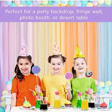 NPI Crepe Paper Party Streamers - Pastel Rainbow Decor 81ft