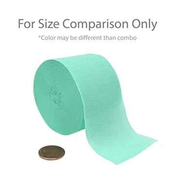 NPI Crepe Paper Party Streamers - Pastel Rainbow Decor 81ft