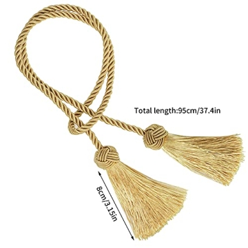 Stylish Gold Curtain Tiebacks for Home Decoration