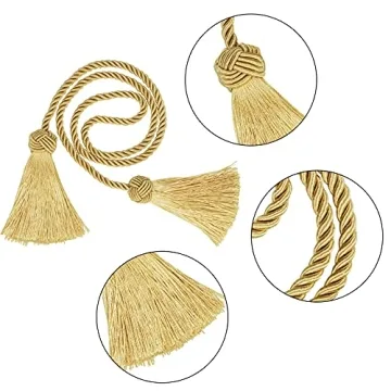 Stylish Gold Curtain Tiebacks for Home Decoration