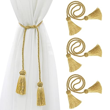 Stylish Gold Curtain Tiebacks for Home Decoration