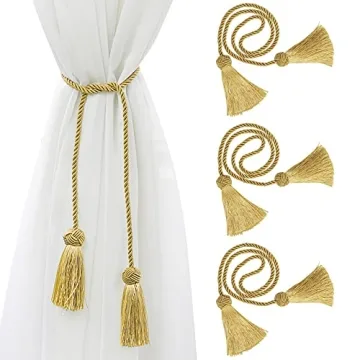 Stylish Gold Curtain Tiebacks for Home Decoration