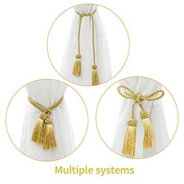 Stylish Gold Curtain Tiebacks for Home Decoration