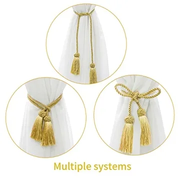 Stylish Gold Curtain Tiebacks for Home Decoration