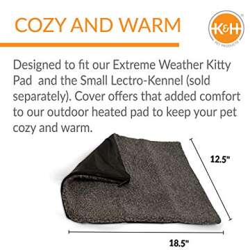 K&H Pet Products Extreme Weather Kitty Pad / Small Lectro-Kennel Outdoor Heated Pad Replacement Cove...